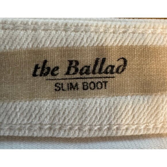 AG Adriano Goldschmied The Ballad Slim Boot Jeans White Denim Size 26R - Picture 4 of 12